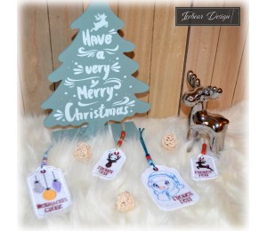 ITH Geschenkanhänger Weihnachten 2 Varianten - mit Satin oder Trippel Rahmen